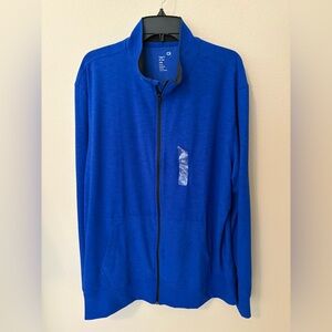 GAP Men's Vibrant Blue Zip-Up Sweater